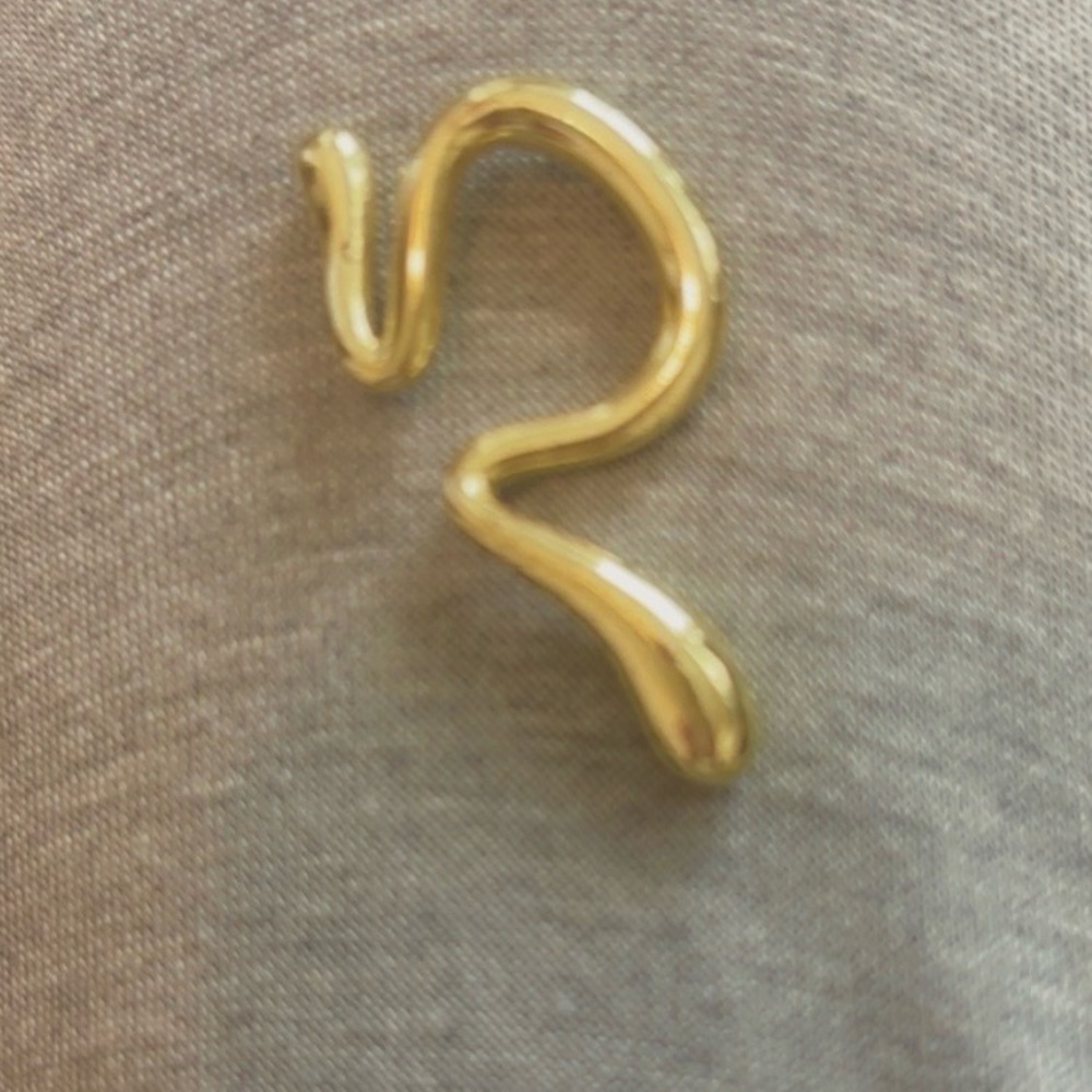 Gold Abstract Squiggle Earring